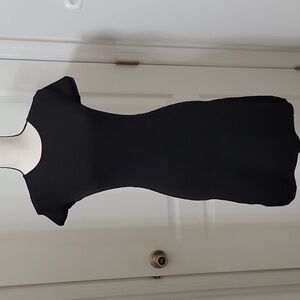 Loft Size XSP Black Midi Short Sleeve Stretchy Dress, Gently Used Condition